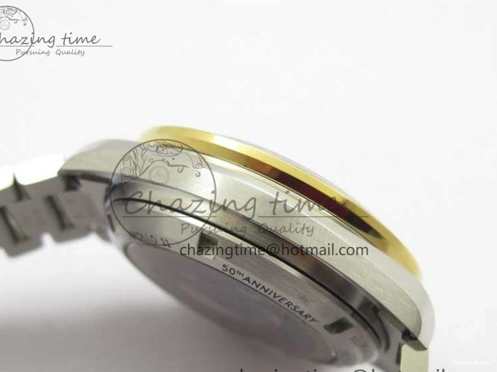 0130 Speedmaster 50th Anniversary of The Moon Landing OMF Best Edition on SS Bracelet Manual Winding Chrono Movement WellDesigned 7891